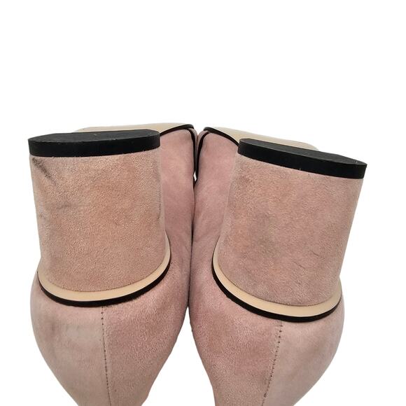 Gucci GG Marmont Fringe Block Heel Pump Pink Suede Square Toe Size 38.5 US 8.5 - Picture 10 of 12